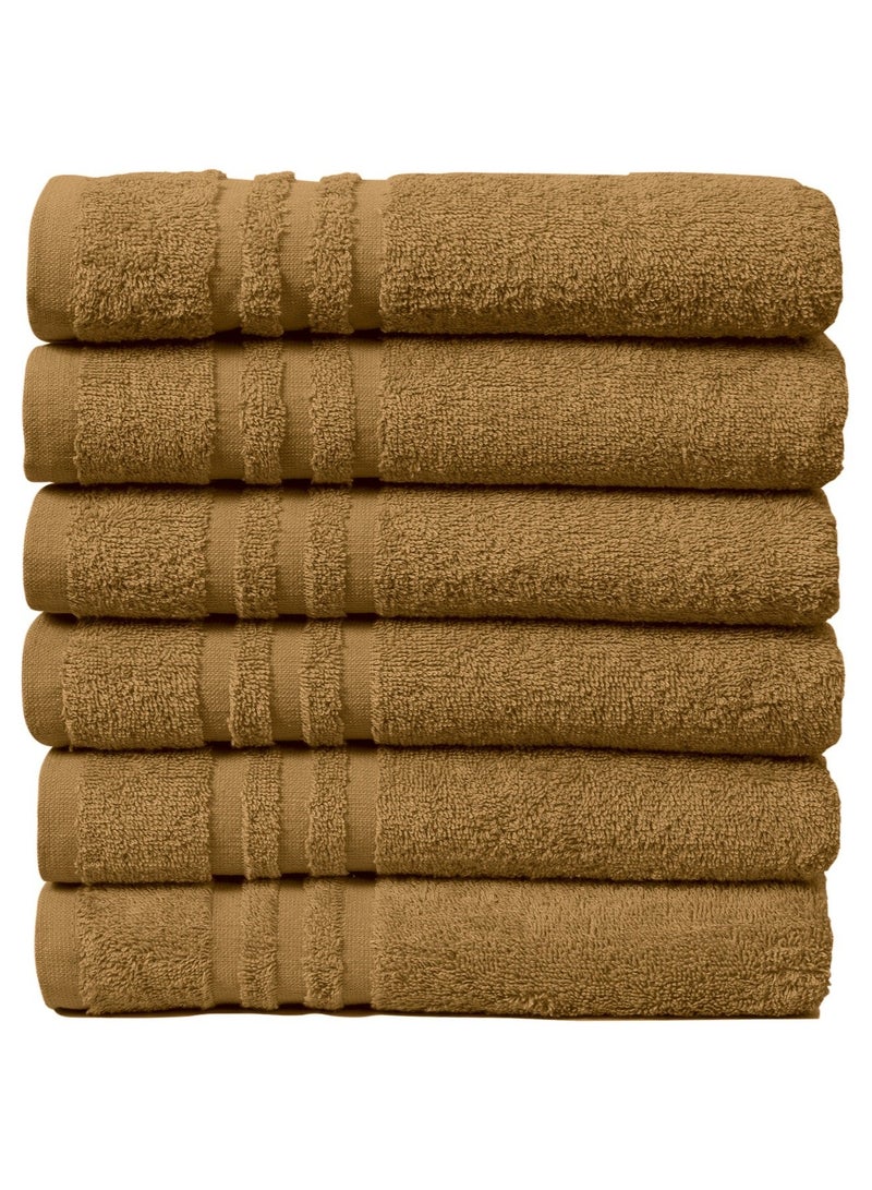 بليس كاسا مناشف شعر قطنية من Bliss Casa مقاس 20 × 40 بوصة (6 عبوات) مجموعة مناشف متعددة الأغراض خفيفة الوزن وماصة للتجفيف السريع لليد وصالة الألعاب الرياضية وحمام السباحة والمنتجعات الصحية والفندق والصالون (الجمل) - Image 5