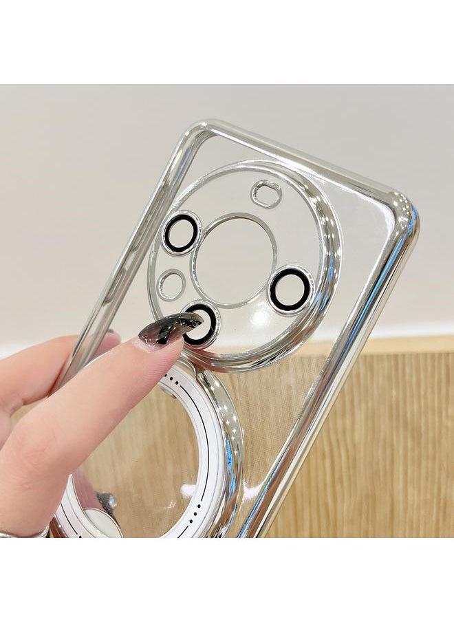 Zaboon - Case For Huawei Mate 60 Electroplating MagSafe 360 Degree Rotation Holder Shockproof Phone Case - Image 1