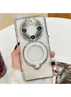 Case For Huawei Mate 60 Electroplating MagSafe 360 Degree Rotation Holder Shockproof Phone Case