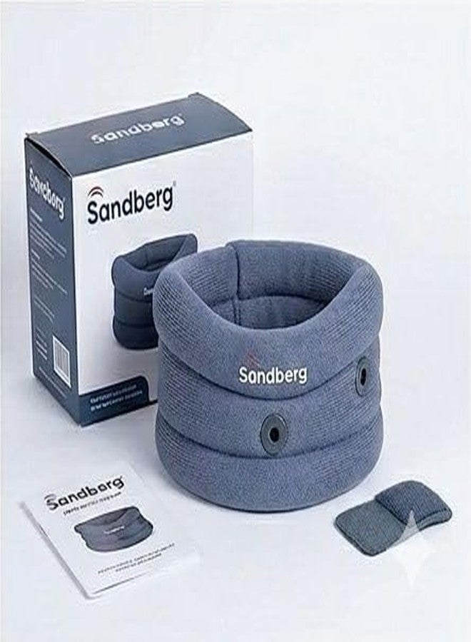 Sandberg Cervical Adjustable Collar Neck Support Brace | Soft Foam Padding | Adjustable Hook and Loop Closure | Lightweight Neck Collar for Women and Men | Grey | Size L - Image 5