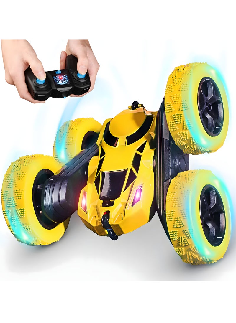 Remote Control Car Double Sided 360°Rotating RC Cars with Headlights 2.4GHz Electric Race Stunt Toy Car Rechargeable Toy Cars for 6+ Years Old Boys Girls Birthday Gift  - Image 1