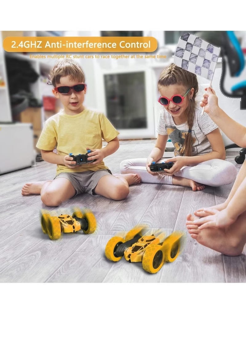 Remote Control Car Double Sided 360°Rotating RC Cars with Headlights 2.4GHz Electric Race Stunt Toy Car Rechargeable Toy Cars for 6+ Years Old Boys Girls Birthday Gift  - Image 5