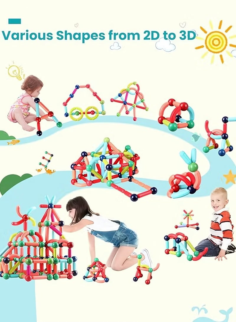 Magnetic Stacking Blocks, 36 PCS Magnetic Building Toys for Kids: STEM Educational Learning Toys - Montessori Fun Indoor Preschool Activity Gifts for Boys & Girls 3+ years - Image 5