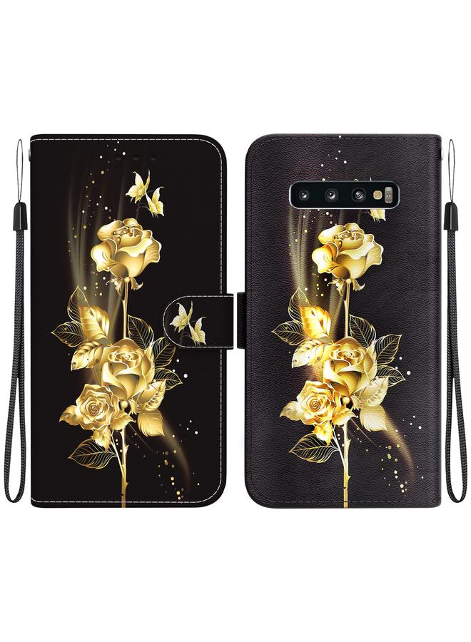 S-TOP Case For Samsung Galaxy S10+ Crystal Texture Colored Drawing Leather Phone Case - Image 1