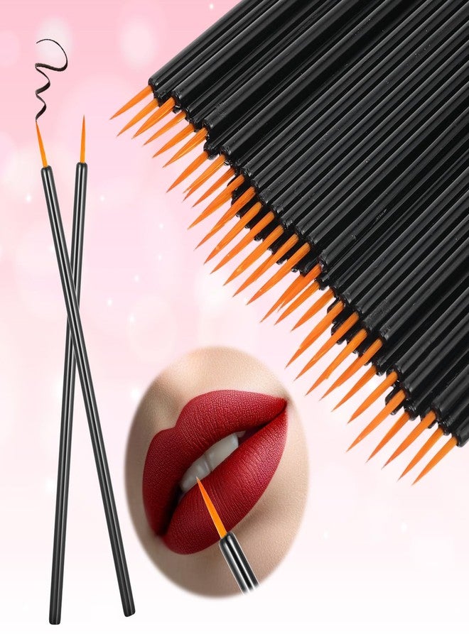 Xosjska 100 Pack Disposable Eyeliner Brush, Eyelash Serum Brushes, Ultra-Fine Tip, Lip & Eye Lash Makeup Tool, Eyeshadow Applicator Eye Lash Wands Makeup Tool, Easy to Use - Image 3