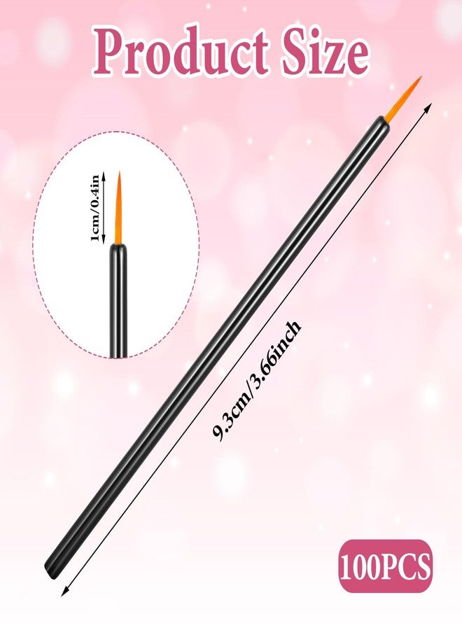 Xosjska 100 Pack Disposable Eyeliner Brush, Eyelash Serum Brushes, Ultra-Fine Tip, Lip & Eye Lash Makeup Tool, Eyeshadow Applicator Eye Lash Wands Makeup Tool, Easy to Use - Image 4