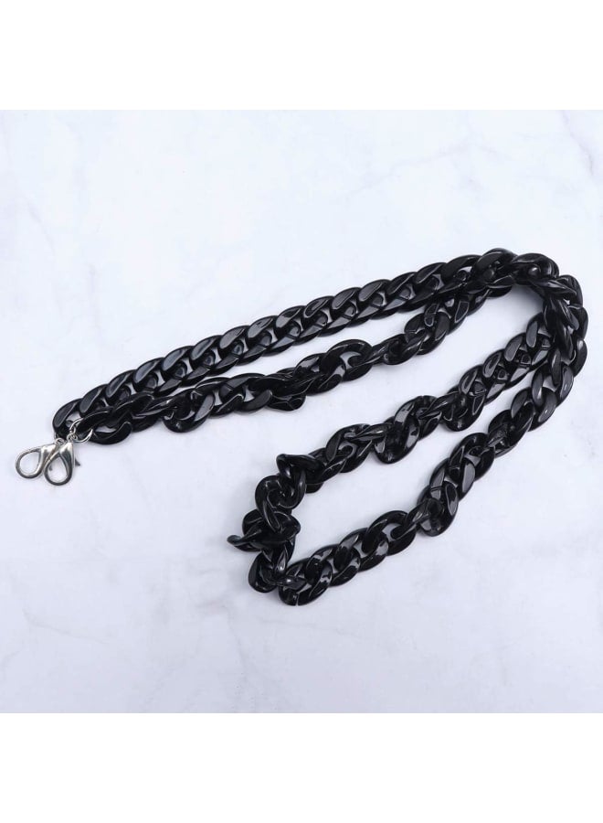 Acrylic Bag Chain Straps Plastic Wallet Straps Replacement Shoulder Bag Chain for Making DIY Bags Repair 120cm (Black)  - Image 5