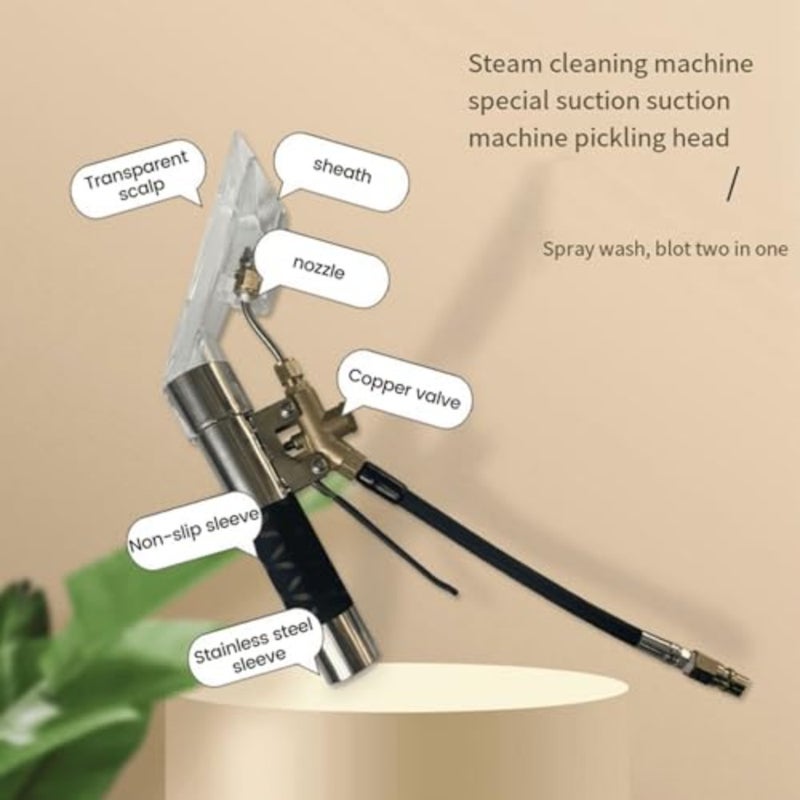 Extractor Hand Wand for Carpet Cleaning Auto Detailing Stainless Steel Construction with Clear Head, Compatible with Mytee Truckmount and Portable Suction Devices Professional Grade, Durable, Ergonomic Design - Image 5