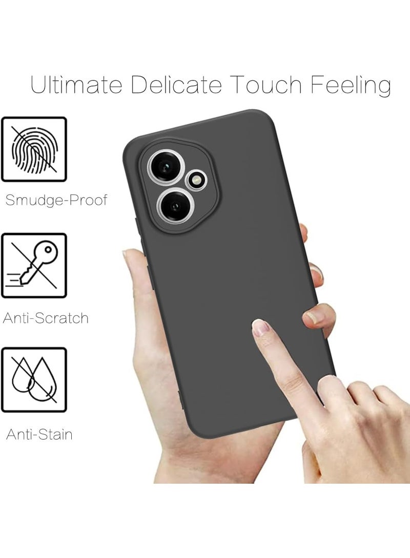 Case for Honor 400 5G Soft Flexible Slim Fit TPU Back Cover Matt Black Protective Rubber Case with Camera Protection Designed for Honor 400 - Image 3