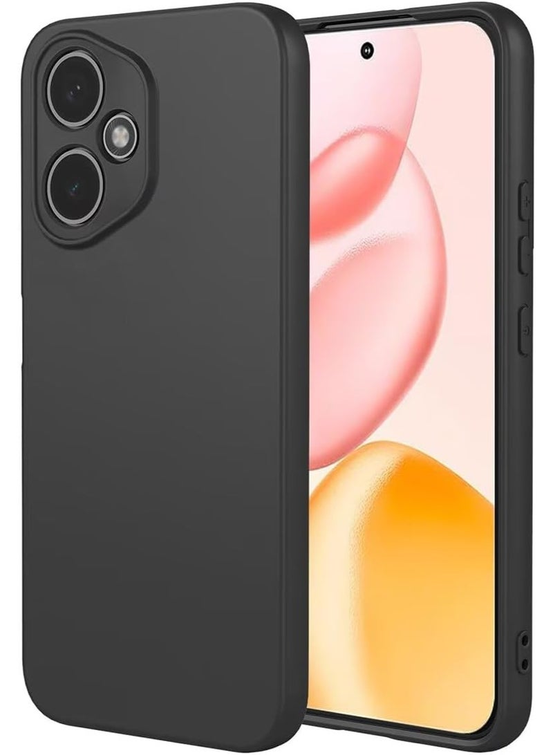 Case for Honor 400 5G Soft Flexible Slim Fit TPU Back Cover Matt Black Protective Rubber Case with Camera Protection Designed for Honor 400 - Image 1