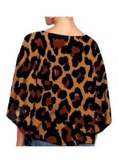 NIBEMINENT V-Neck Casual Shirts Brown  - Image 2