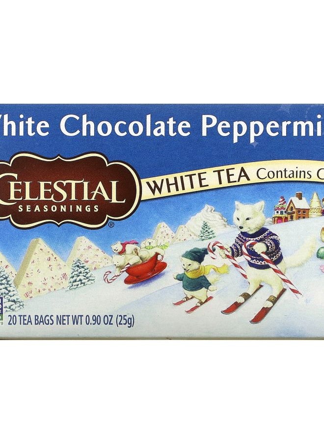 CELESTIAL SEASONINGS White Tea White Chocolate Peppermint 20 Tea Bags 0.9 oz (25 g) 