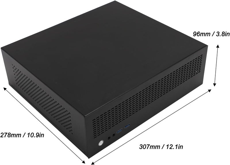 MATX ITX PC Case, MATX Case, ITX Case, High Airflow Micro ATX PC Case, Support MATX ITX, Front Mounted USB3.0 and Sound Interfaces - Image 5