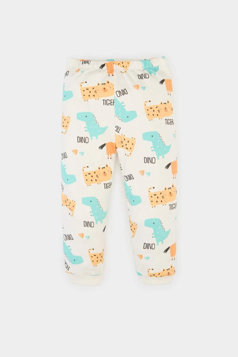 ديفاكتو Baby Boy Patterned Top Bottom 2 Piece Pajama Set