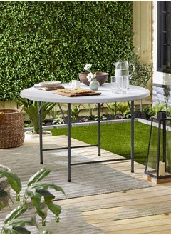 Cady One Foldable plastic circular table for trips, camping and home, 120*73 cm  - Image 2