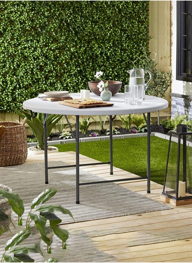 Cady One Foldable plastic circular table for trips, camping and home, 120*73 cm  - Image 2