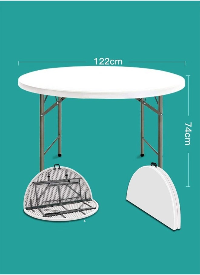 Cady One Foldable plastic circular table for trips, camping and home, 120*73 cm  - Image 5