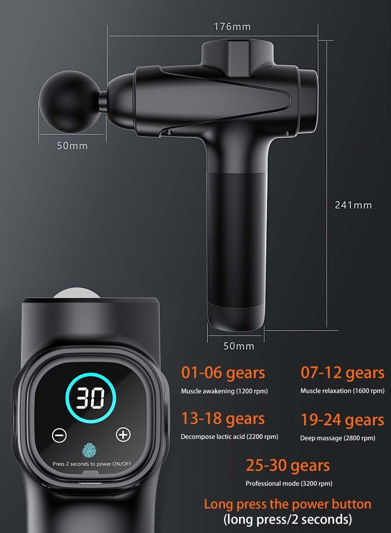 EqiEch Professional Deep Percussion Ultra Quiet Hand Held Deep Tissue Muscle Massager With 30 Speeds And 6 Massage Heads  - Image 5