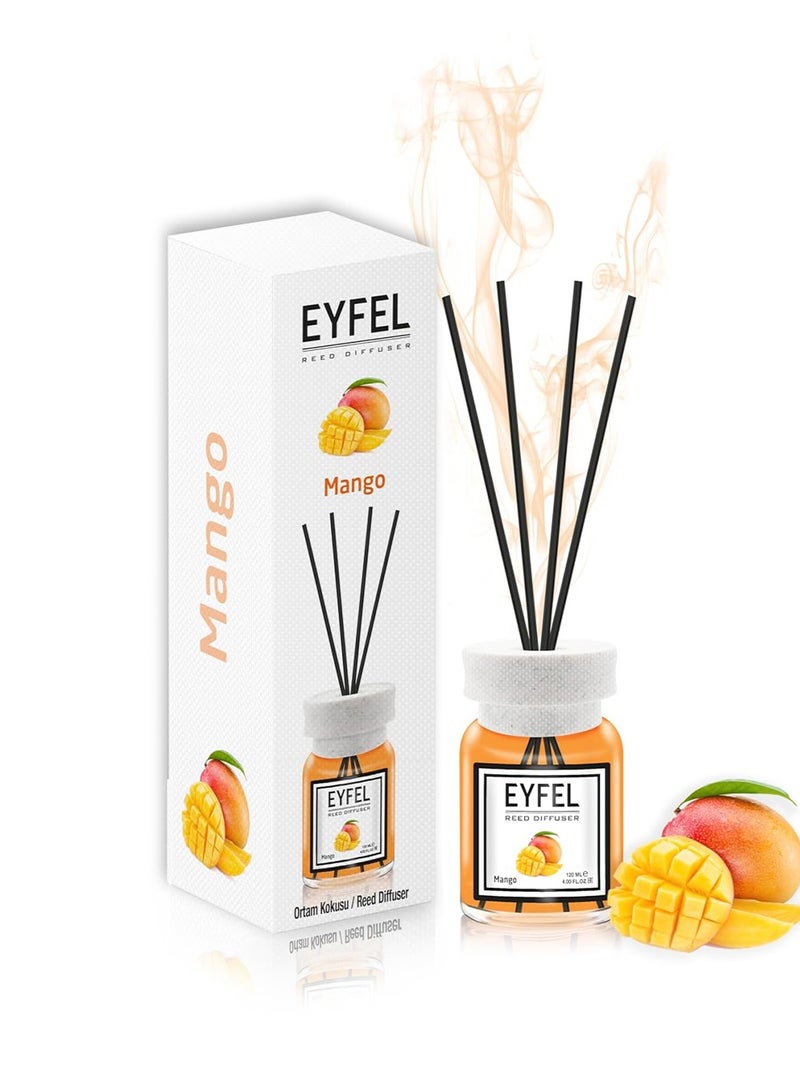 آيفيل معطر جو منزلي منعش برائحة المانجو 120 مل | عطر منزلي فاخر برائحة المانجو الفاكهية | تصميم أنيق ورائحة تدوم طويلاً للمنزل والمكتب - Image 3