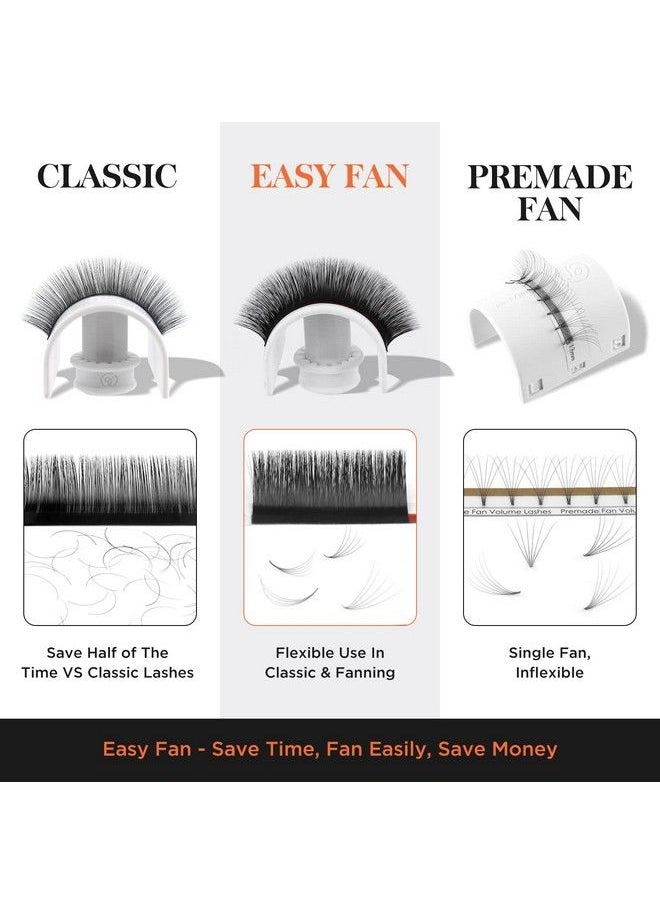 BEYELIAN Easy Fan Volume Eyelash Extensions Premade Fan Eyelash Extension Self Fanning Lash Extension 3D Matte Black Faux Mink Professional Salon Use Lashes Extensions By 0.07Mm C Curl 815Mm Mix Tray  - Image 4