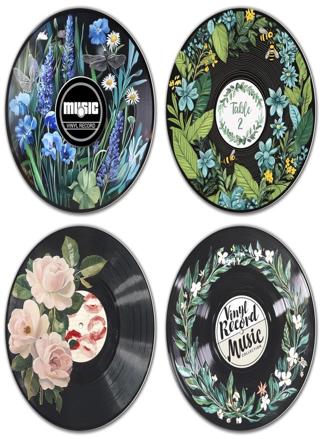 TracyArt Hippie Room Decor, Records Wall Decor, Botanical Wall Art - Hippie Decor, Room Decor Aesthetic, Funky Decor - Image 1