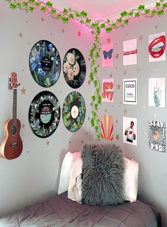 TracyArt Hippie Room Decor, Records Wall Decor, Botanical Wall Art - Hippie Decor, Room Decor Aesthetic, Funky Decor - Image 5