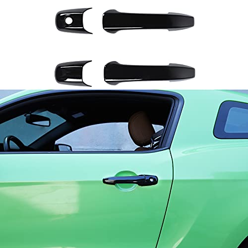 RT-TCZ RTTCZ Door Handle Trim Cover ABS Exterior Decoration Accessories for 20042014 Ford Mustang 4PCS Black - Image 1
