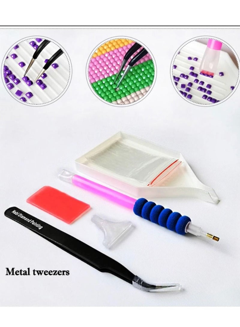 STRATEG 5D DIY Round Diamond Painting Multicolour Painting By Stones - Image 4