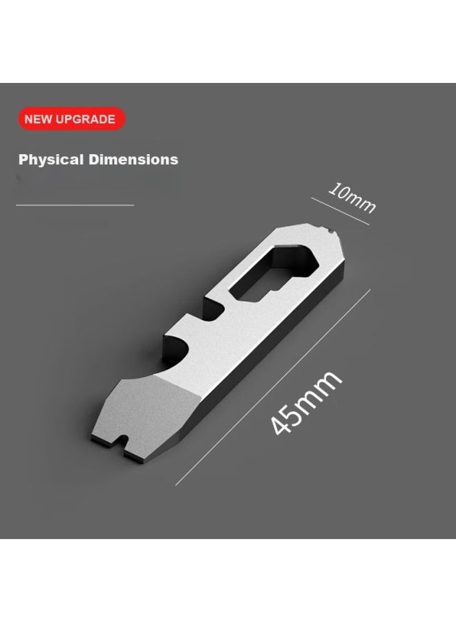 Laben Titanium Alloy Keychain, Men's Pendant, Multifunctional Portable Bottle Opener, Package Opener, Small Tool For Unboxing - Image 3