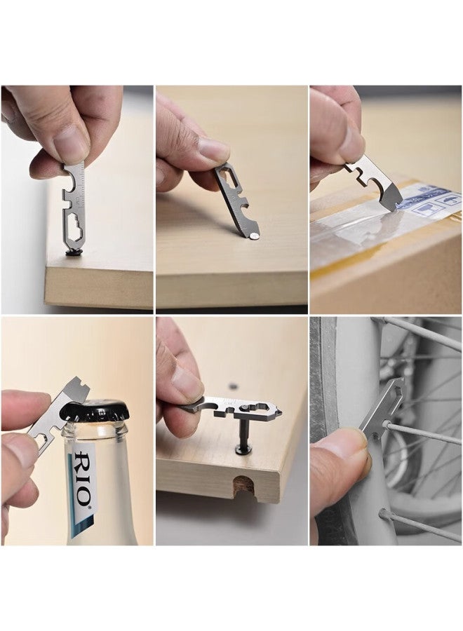 Laben Titanium Alloy Keychain, Men's Pendant, Multifunctional Portable Bottle Opener, Package Opener, Small Tool For Unboxing - Image 4