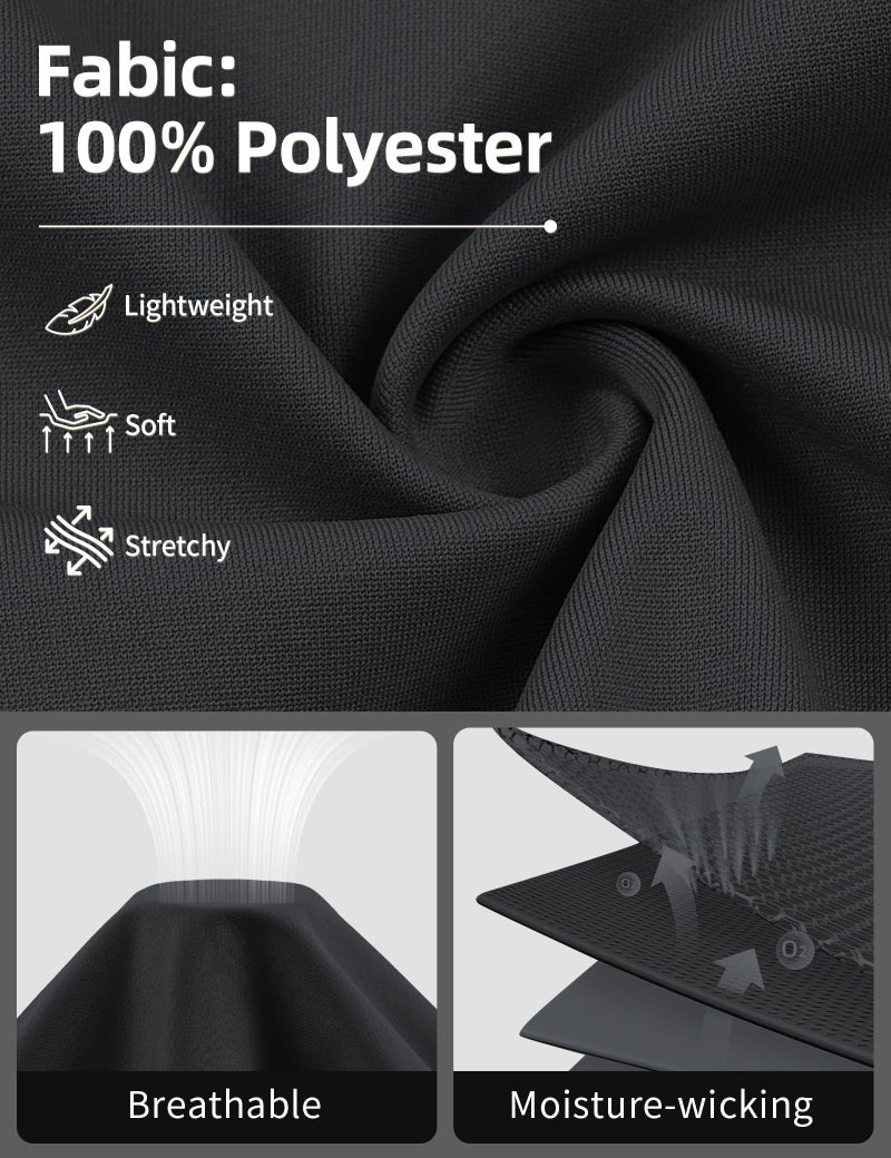 Idtswch Mens Big and Tall Full Elastic Waist Pants Stretch Slacks Casual with Zipper Fly and Pockets Black - Image 5