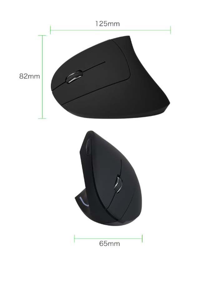 NIBEMINENT Wireless Left-Handed High Precision Vertical Mouse 12.5 x 8.2cm Black  - Image 2
