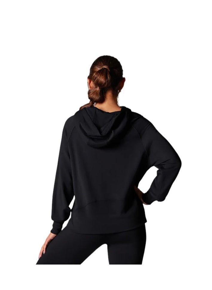 TAVI COZY PANELED HOODIE EBONY - Image 3