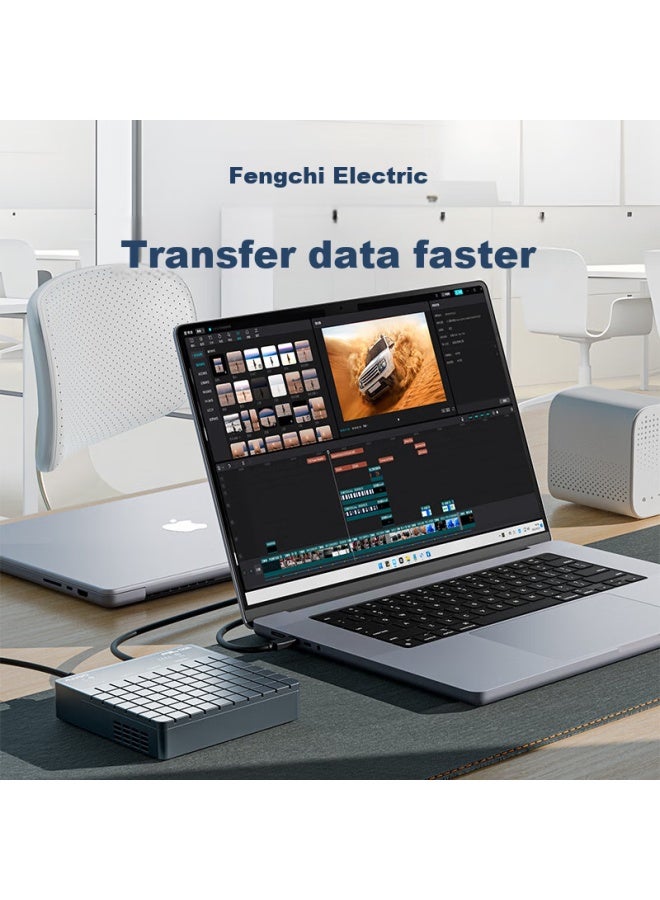 MAIWO مايو مكرر قرص صلب Usb4.0، محطة إرساء M.2 Nvme Ssd بسرعة 40Gbps، بأربعة فتحات مع مروحة، غلاف قراءة/كتابة قرص صلب لأجهزة الكمبيوتر المحمولة والمكتبية، K2024 - Image 2