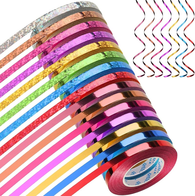 Diy Crafts 13375 800 Yards Baotongle Fabric Ribbon Rolls, 16 Differents Colors, Pack of 32 Rolls (Multicolor) - Image 3