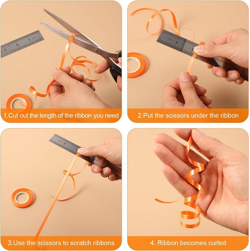 Diy Crafts 13375 800 Yards Baotongle Fabric Ribbon Rolls, 16 Differents Colors, Pack of 32 Rolls (Multicolor) - Image 5