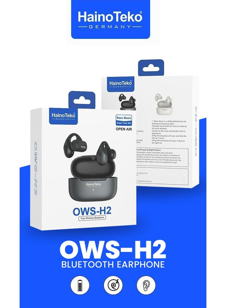 Haino Teko True Wireless Earbuds Bluetooth 5.3 Headphones with Super Clear Mic Deep Bass Sound Noise Cancelling Touch Control In Ear Lightweight Wireless Earphones with Charging Case Long Battery Life Stereo Sound for Music Gym Gaming Hands Free Calls  White  - Image 4