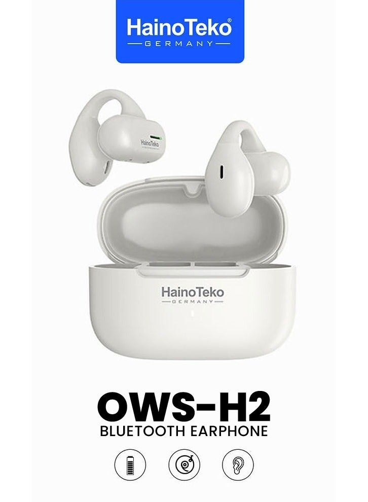 Haino Teko True Wireless Earbuds Bluetooth 5.3 Headphones with Super Clear Mic Deep Bass Sound Noise Cancelling Touch Control In Ear Lightweight Wireless Earphones with Charging Case Long Battery Life Stereo Sound for Music Gym Gaming Hands Free Calls  White  - Image 5