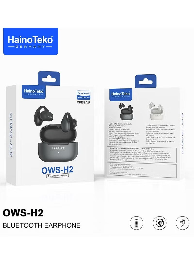 Haino Teko True Wireless Earbuds Bluetooth 5.3 Headphones with Super Clear Mic Deep Bass Sound Noise Cancelling Touch Control In Ear Lightweight Wireless Earphones with Charging Case Long Battery Life Stereo Sound for Music Gym Gaming Hands Free Calls  White  - Image 2
