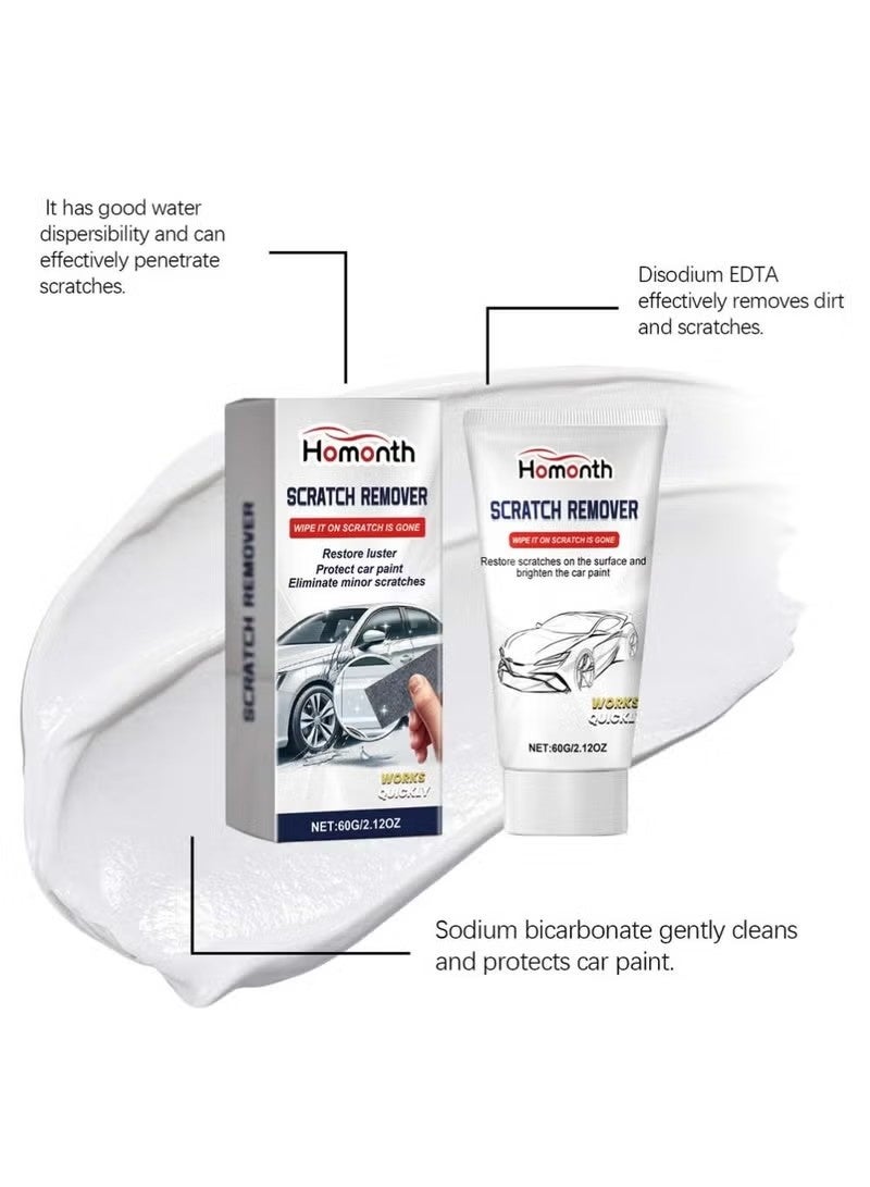 Homonth Car Scratch Remover 60g and 6 PCS Multi-Purpose Nano Magic Cloth, Nano Sparkle Cloth Car Polish Scratches Remover, Easy to Repair Small Scratched Water Spots Scratch Car Remover for All Car - Image 5