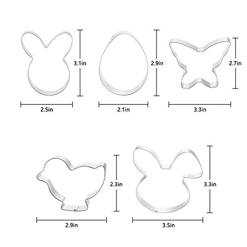 Kasmoire 9pcs Easter Cookie Cutter Set with Sugar Stir Needle - Image 2