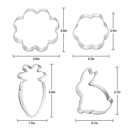 Kasmoire 9pcs Easter Cookie Cutter Set with Sugar Stir Needle - Image 3