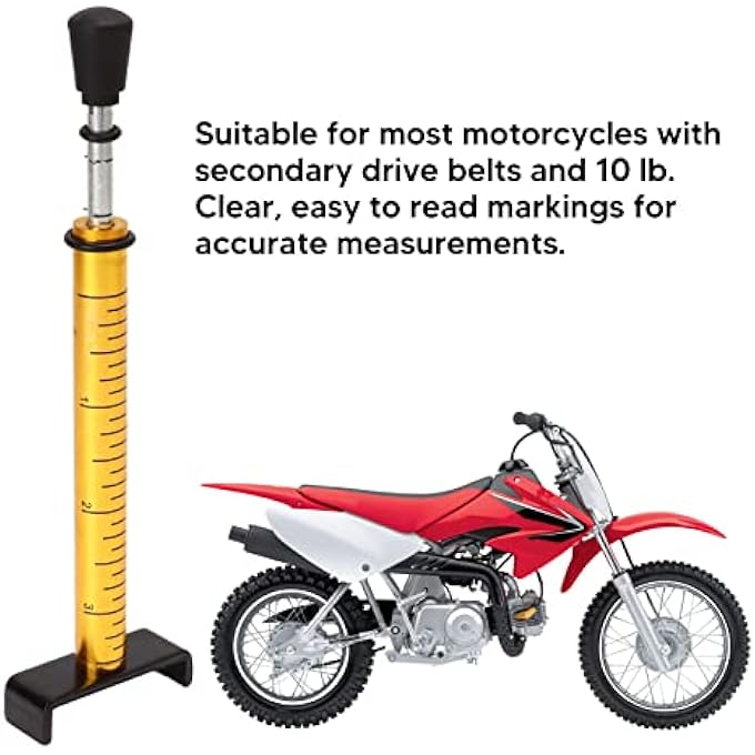 rayihni Belt Tension Gauge 10 Lb Motorcycle Belt Tension Tester Belt Tensioner Tool For Accurate Motorcycle Belt Tension Setting L Shape Pad Universal Design - Image 3