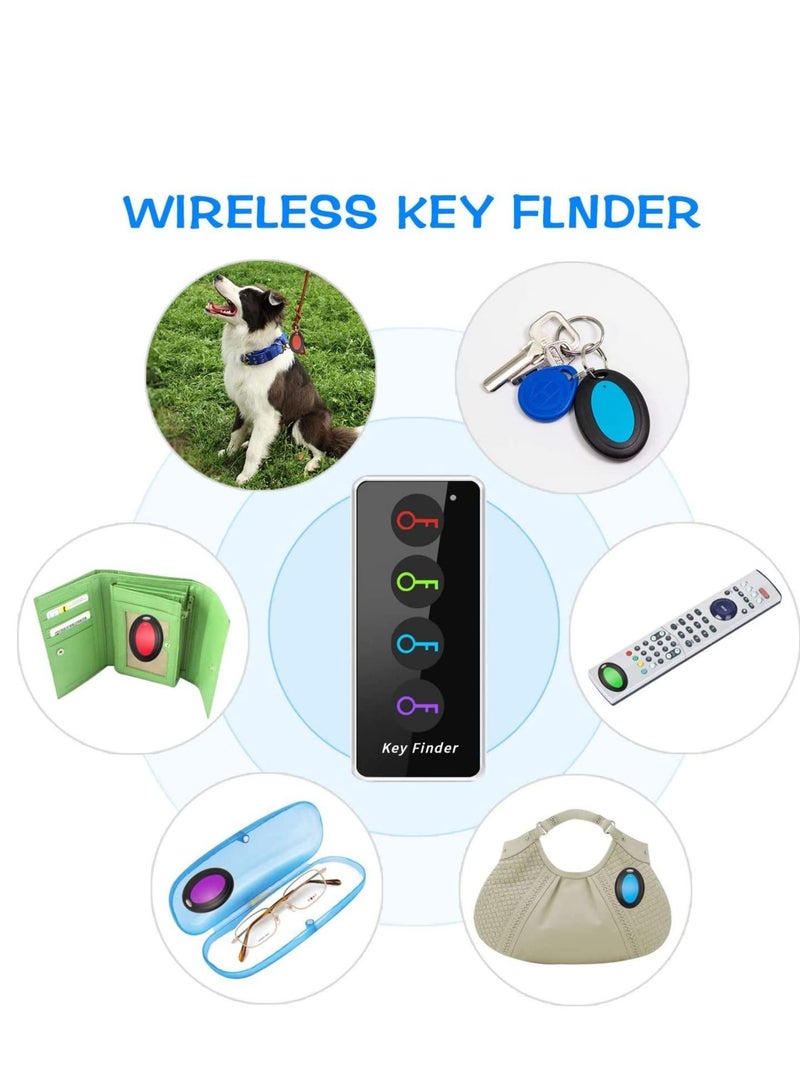 SYOSI Key Finder, Reyke 85dB+ RF Item Locator Tags with 40m. Working Range, Wireless Remote Finder Key Finder Locator for Finding Wallet Key Phone Glasses Pet Tracker, 1 RF Transmitter & 4 Receivers - Image 5