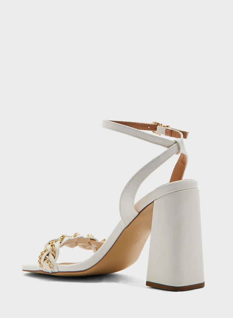 Chi-Chi London Strappy Chain Detail Up Heeled Sandals