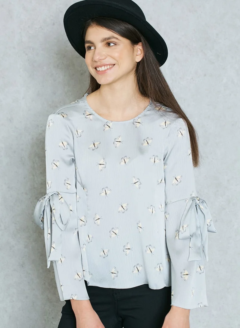 TOPSHOP Butterfly Print Top