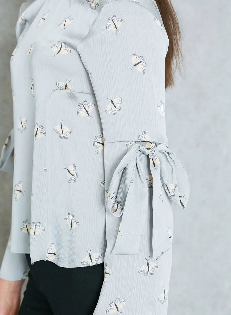TOPSHOP Butterfly Print Top