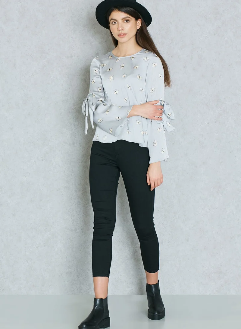 TOPSHOP Butterfly Print Top