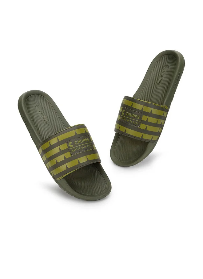 تشيبس CHUPPS Notch Men Striped PU Sliders