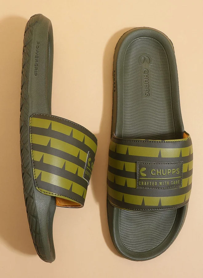 تشيبس CHUPPS Notch Men Striped PU Sliders